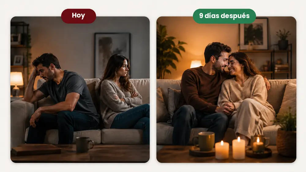 Antes y después: hoy cada uno por su lado; 9 días después, juntos otra vez